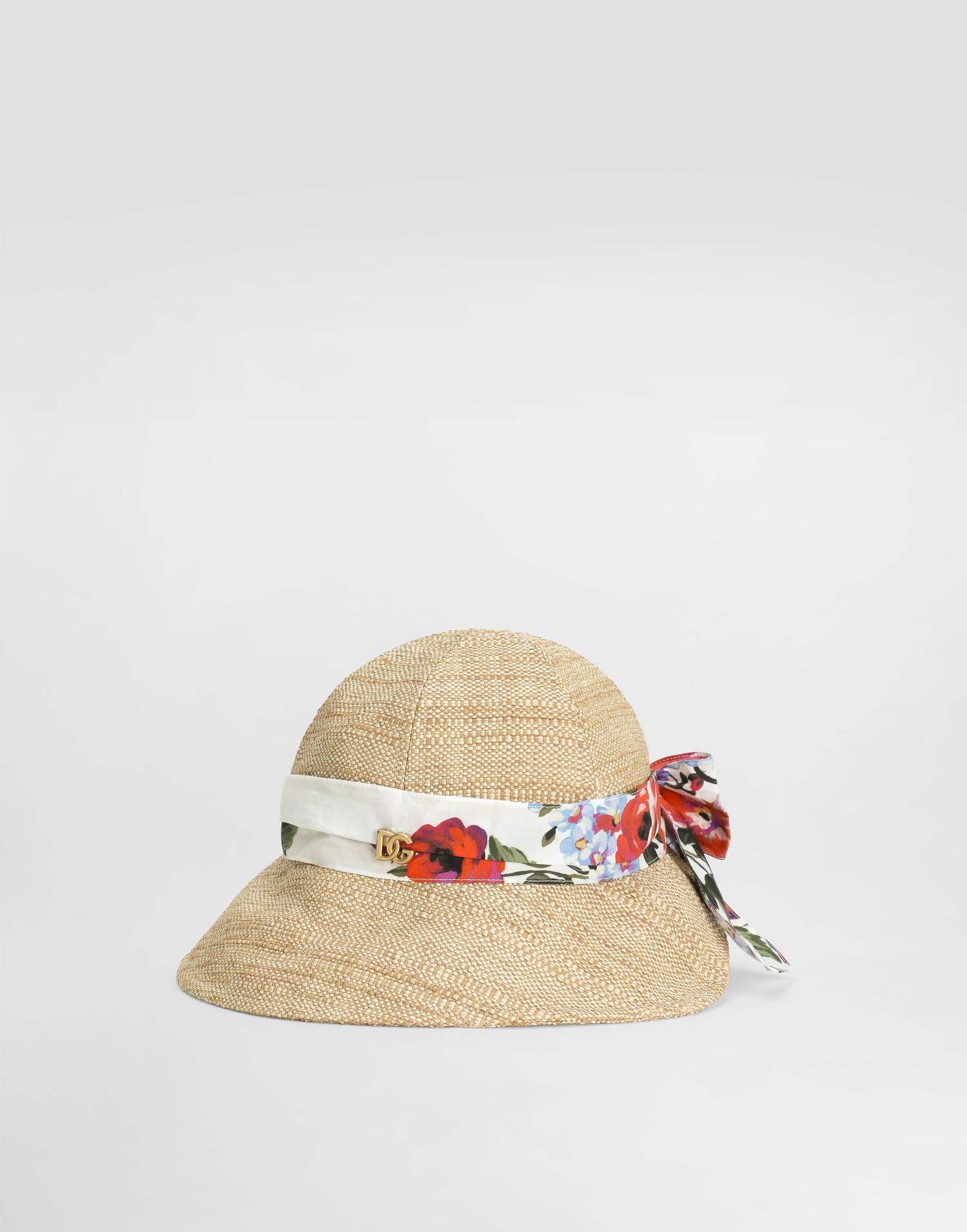 Шапка Dolce & Gabbana Floral-print Band Raffia Hat Бежово | LB5H67G7PWES9000, 0