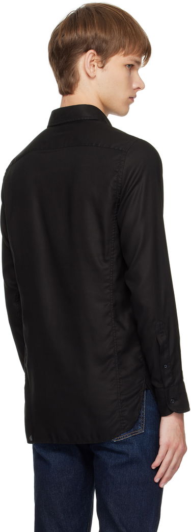 Риза Tom Ford TOM FORD Gabardine Slim Fit Shirt Черно | HSO001-FMT058, 2