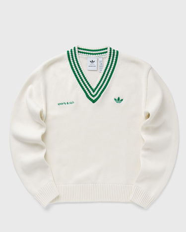 Пуловер adidas Originals Sporty & Rich V-Neck Sweater Бяло | JL7195, 2