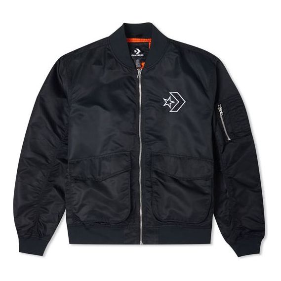 Яке бомбър Converse Loose Sports Retro Aviator Jacket Черно | 10024169-A03