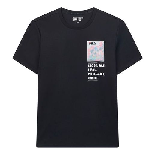 Тениска FILA Men's Graphic Printed T-Shirt Черно | F11M028198F-NV, 0