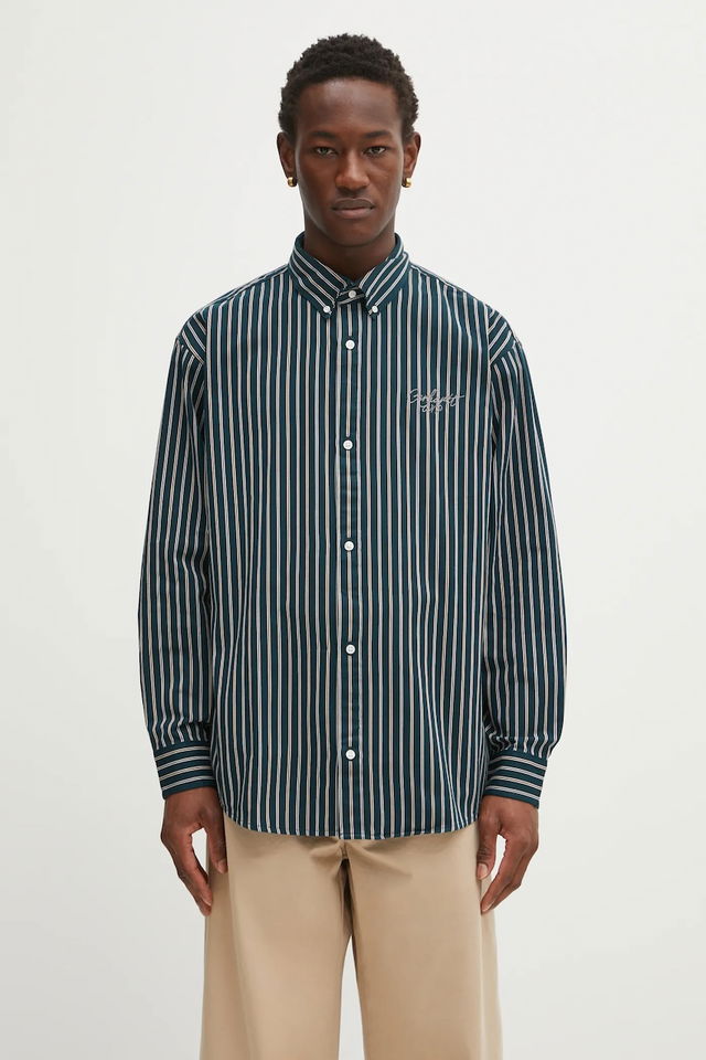 Palance Long Sleeve Striped Regular Fit Button-Down Collar Shirt