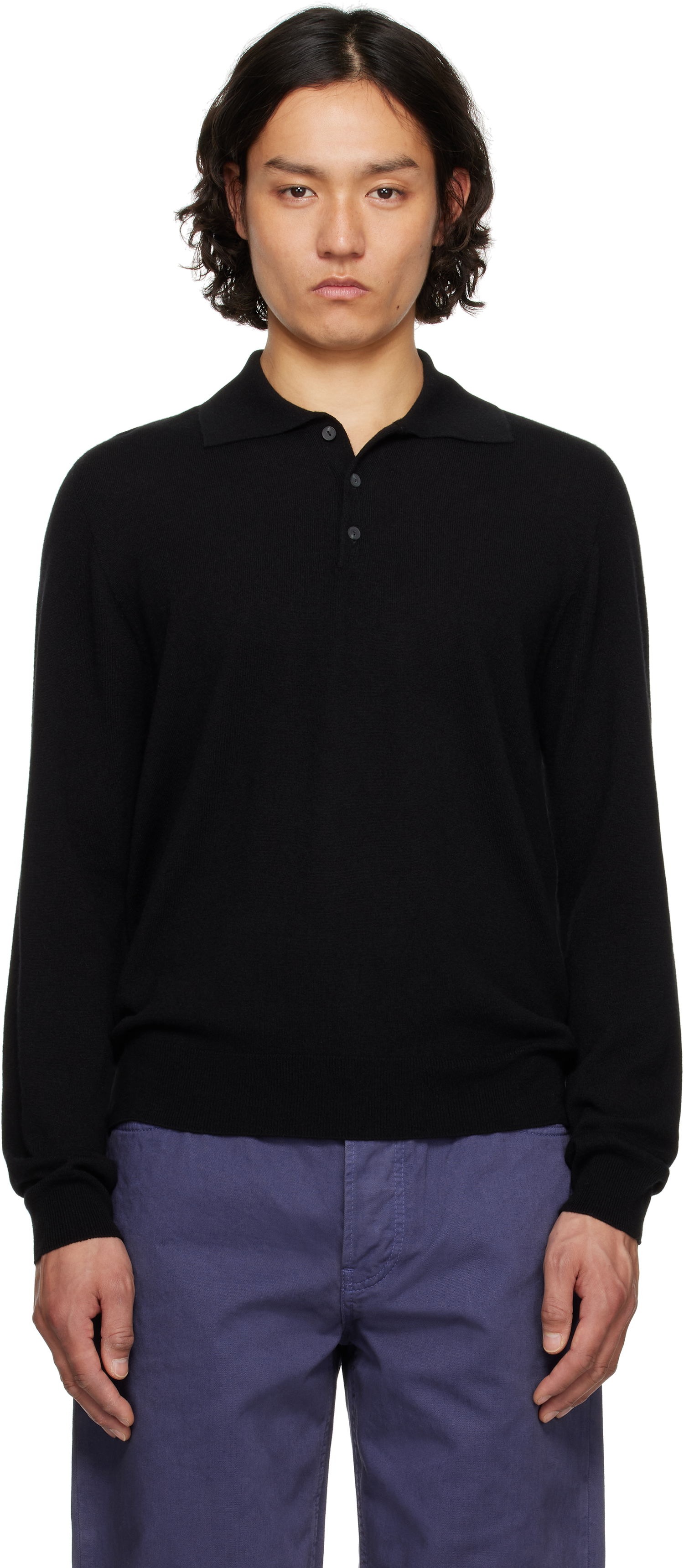 Пуловер The Row The Row Judi Knit Polo Черно | 918-Y751, 0