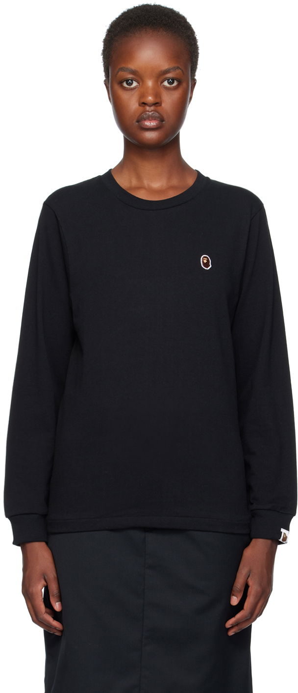 Тениска BAPE 'Ape Head' One Point T-Shirt Черно | 001LTJ802011L, 0