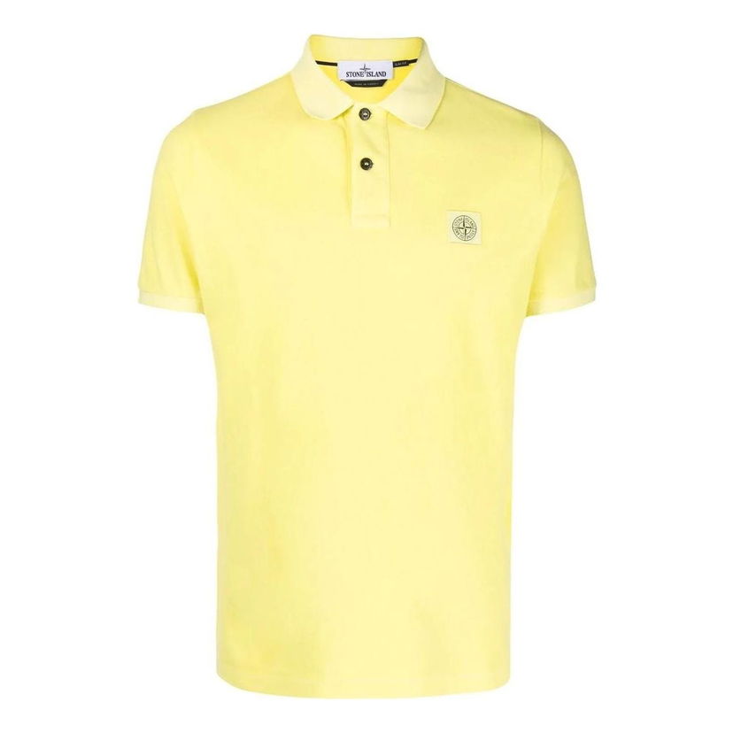 Поло тениска Stone Island Stone Island Logo Patch Polo Shirt Жълто | 761522S67-V0031