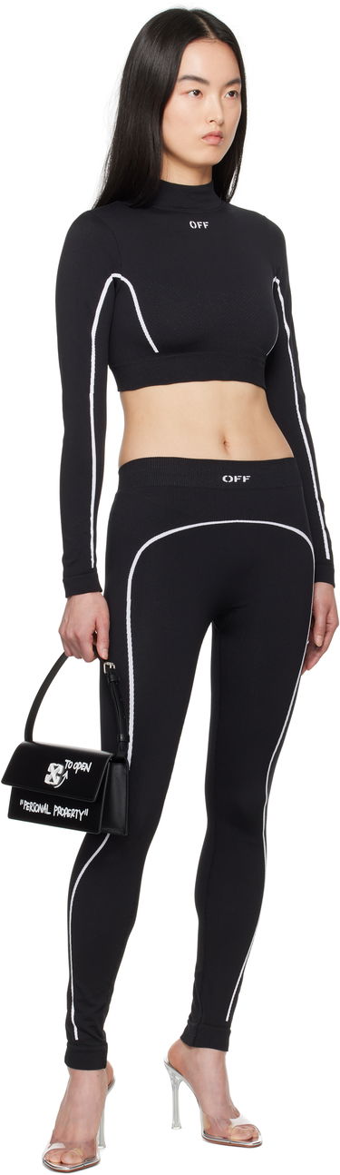 Съкратен топ Off-White Off-White Stamp Seamless Crop Top Черно | OWVB046C99KNI0021001, 3