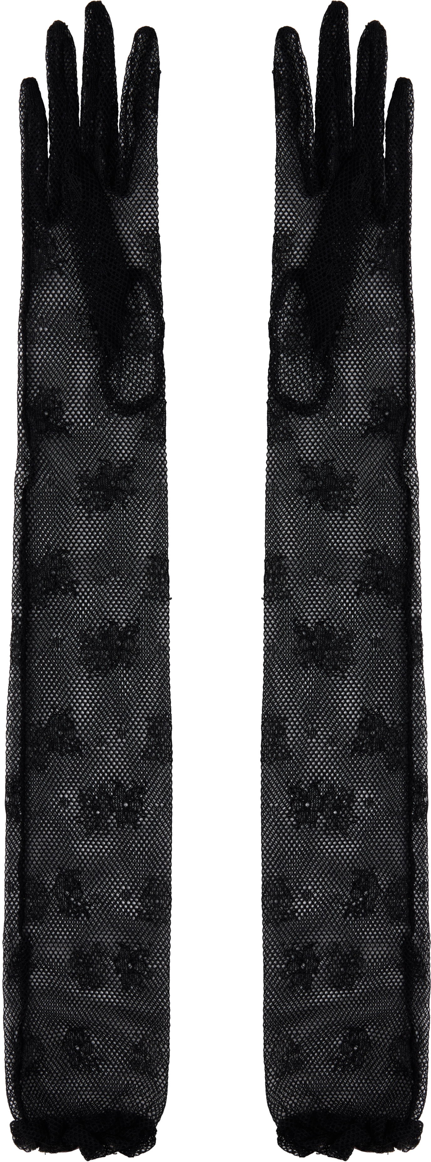 Ръкавици Valentino Valentino Garavani VLogo Signature Lace Gloves Черно | 6W0GD00GPNN, 1