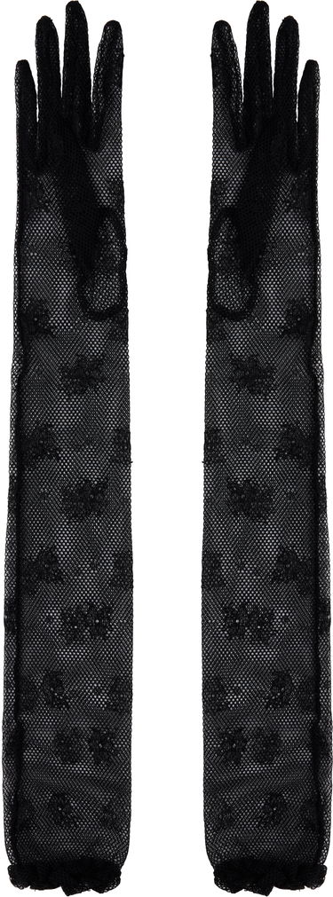 Ръкавици Valentino Valentino Garavani VLogo Signature Lace Gloves Черно | 6W0GD00GPNN, 1