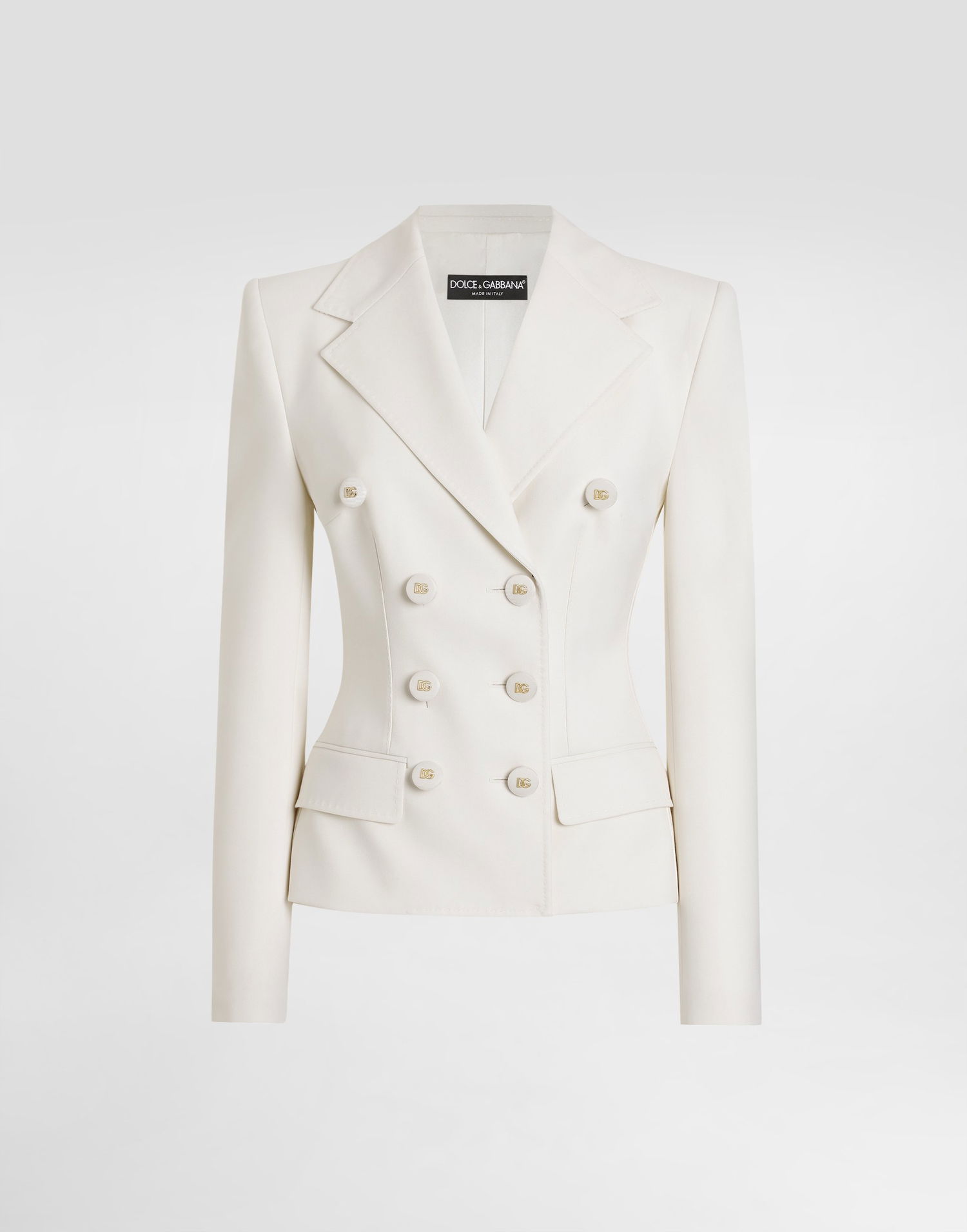 Яке Dolce & Gabbana Double-breasted Twill Blazer Бяло | F27ACTFUBGCW0001, 0
