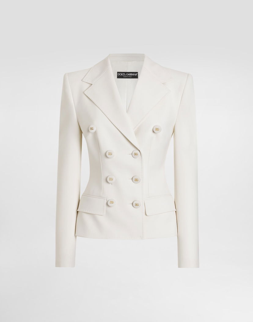 Яке Dolce & Gabbana Double-breasted Twill Blazer Бяло | F27ACTFUBGCW0001