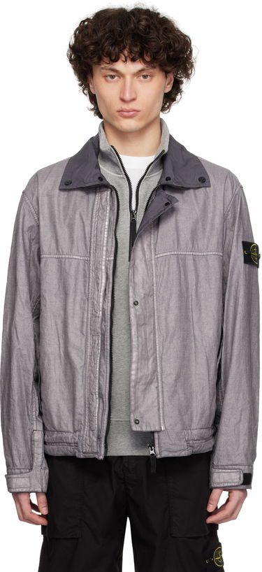 Ветровка Stone Island Stone Island Raw Linen Plated Jacket Сиво | K1S15 4100039 S0030, 0