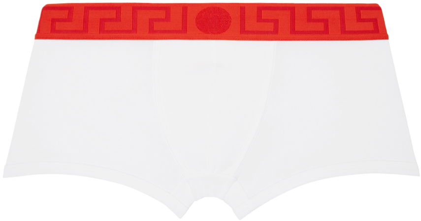 Боксерки Versace Greca Border Boxers Бяло | AU10026_1A10011, 0