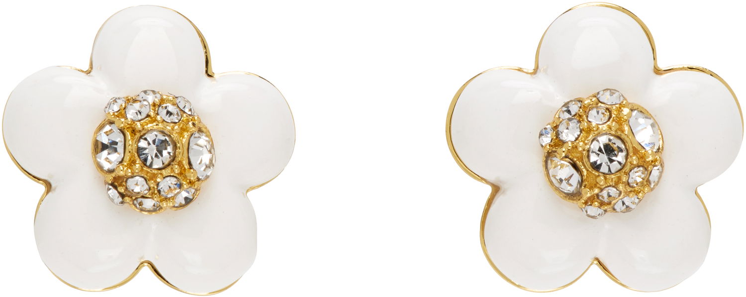 Обеци Marc Jacobs Marc Jacobs 'The Daisy Stud' Crystal Earrings Бяло | 2P5JBR001J52, 0