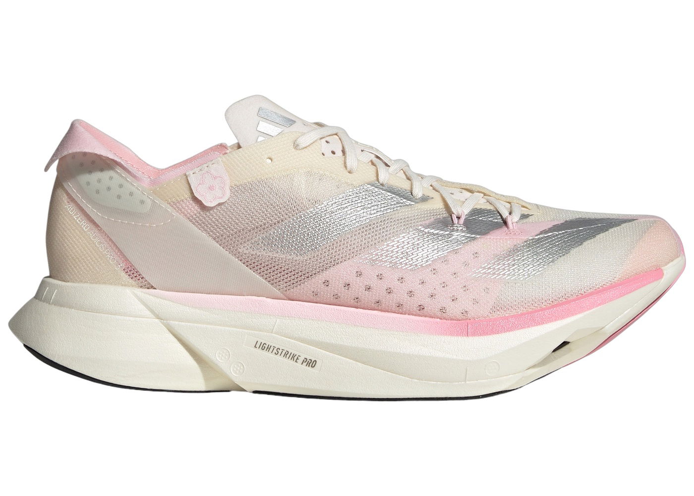 Кецове и обувки adidas Performance adidas Adizero Adios Pro 3 Chalk White Silver Metallic Clear Pink Сиво | IG6440, 0