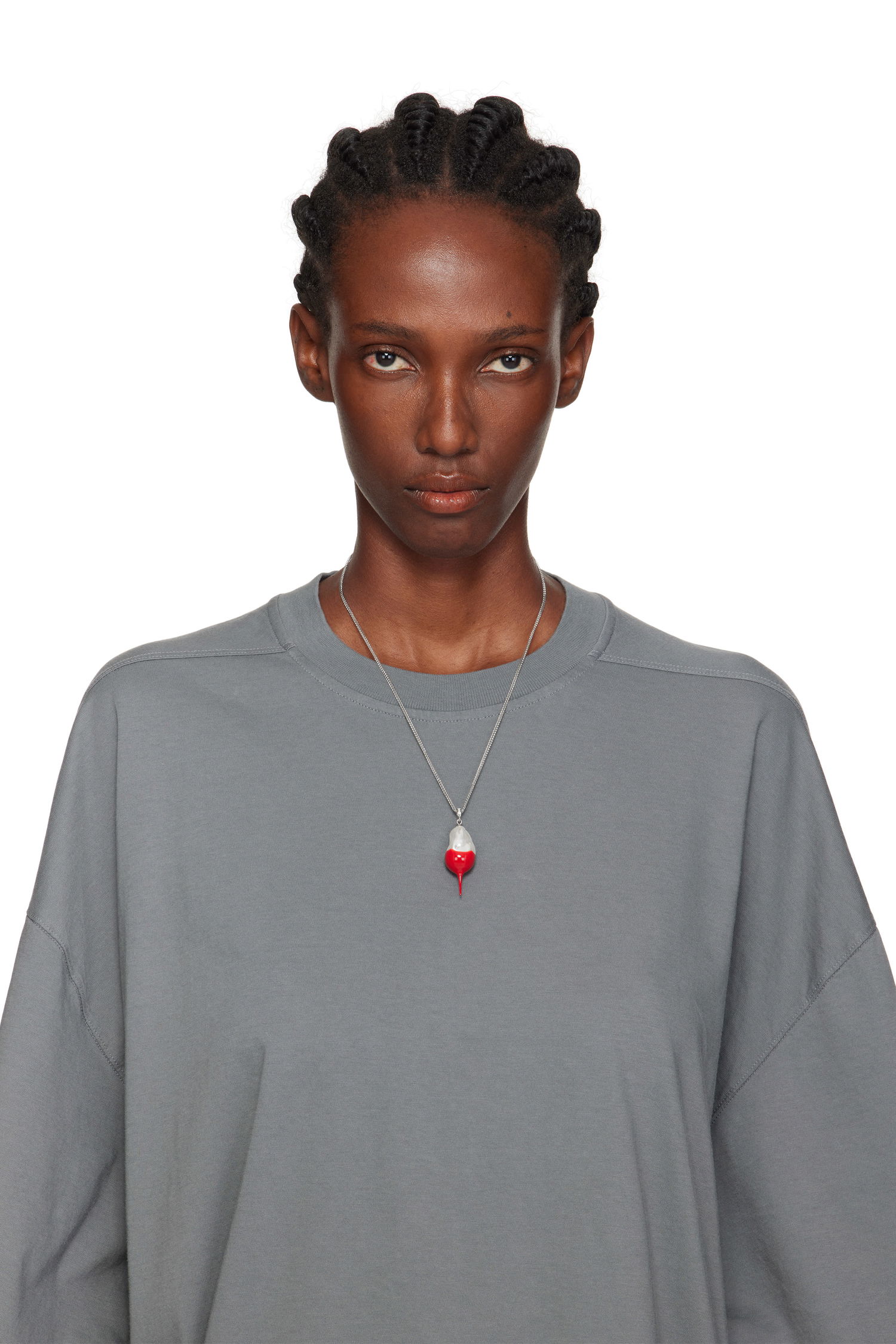Колие Ottolinger Ottolinger Dipped Pearl Pendant Necklace Червено | 125-903125-01, 1