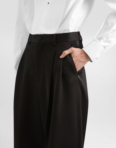 Панталони Dolce & Gabbana Wool Gabardine Trousers Черно | GP17DTFU21EN0000_1, 2