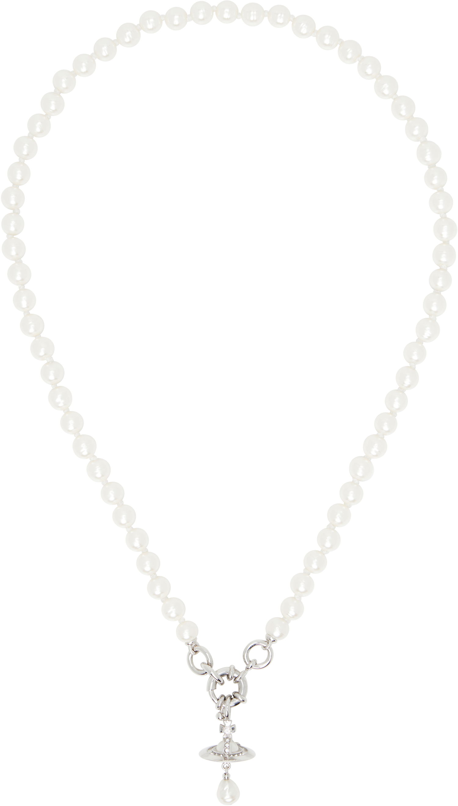 Колие Vivienne Westwood Vivienne Westwood Aleksa Pearl Pendant Necklace Бяло | 6301013C-02P543-, 0