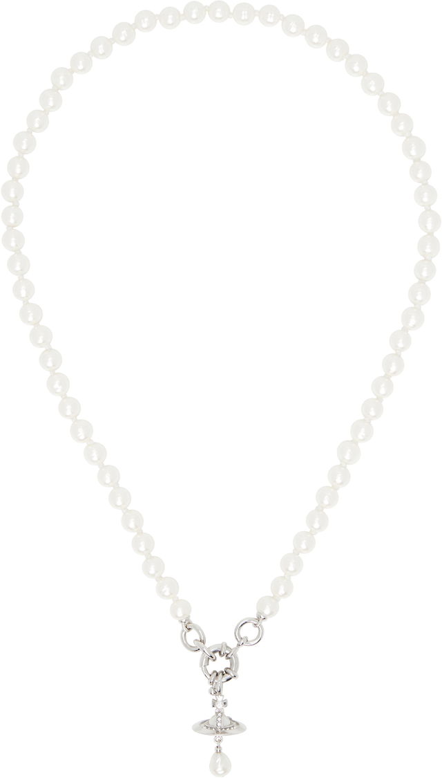 Vivienne Westwood Aleksa Pearl Pendant Necklace