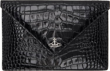 Дамска чанта Vivienne Westwood Crocodile Envelope Clutch Черно | 5B010003W-L0039-, 0