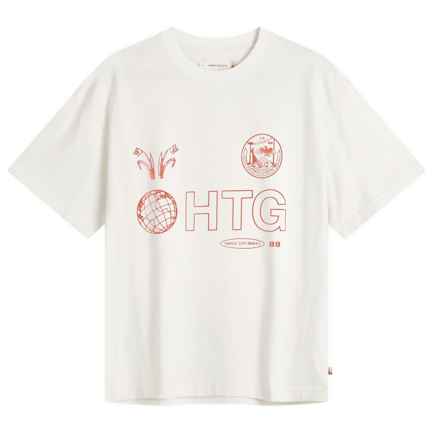Тениска Honor The Gift Inner City Parks T-Shirt Бяло | HTG250148-WHT, 0