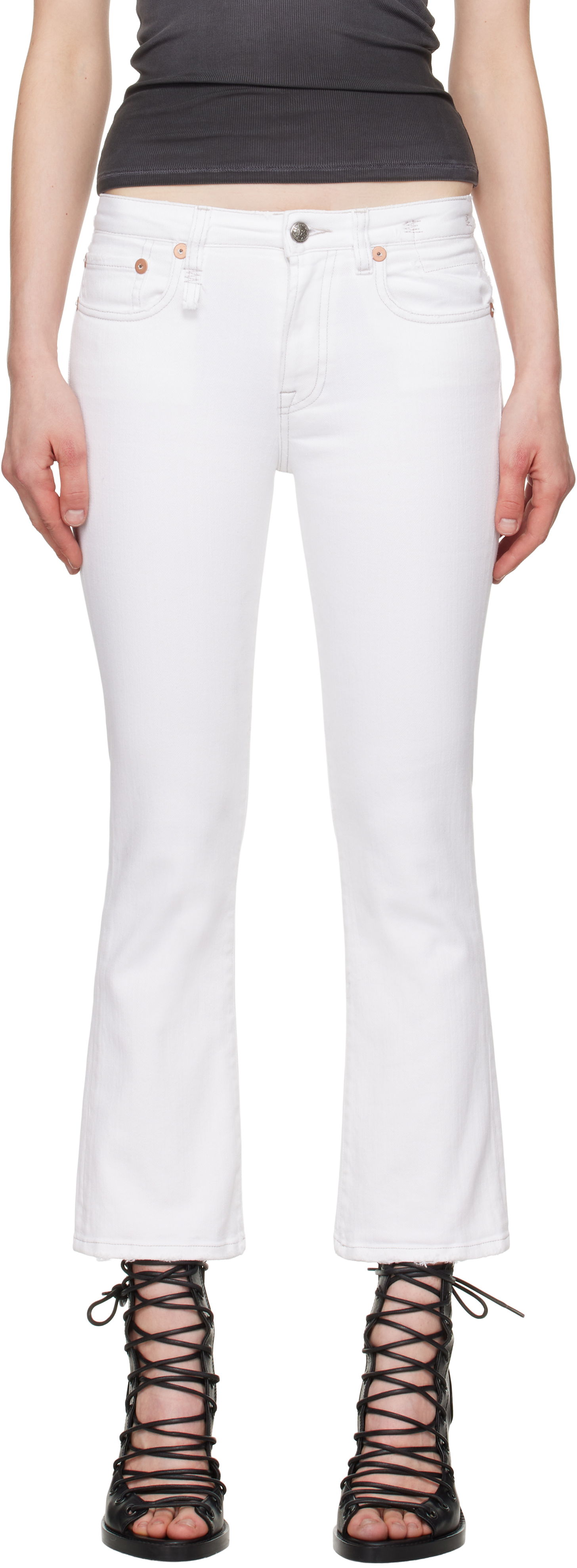 Дънки R13 R13 Kick Fit Jeans Бяло | R13W0009-895A, 0