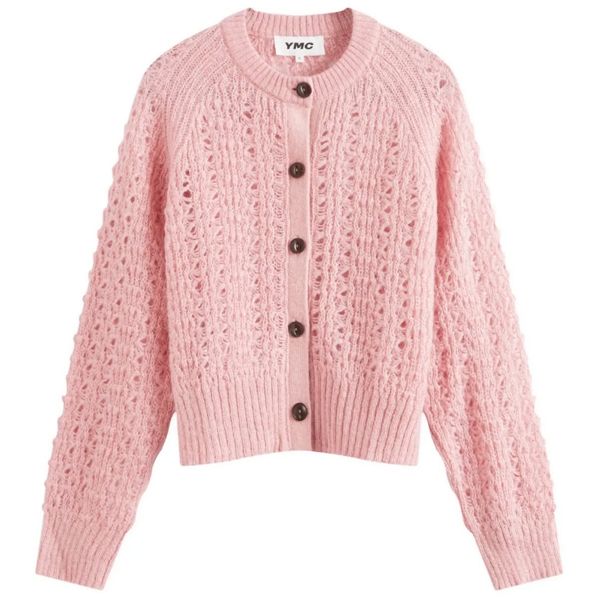 Пуловер YMC Foxtail Knitted Cardigan Розово | Q8WMC-60, 1