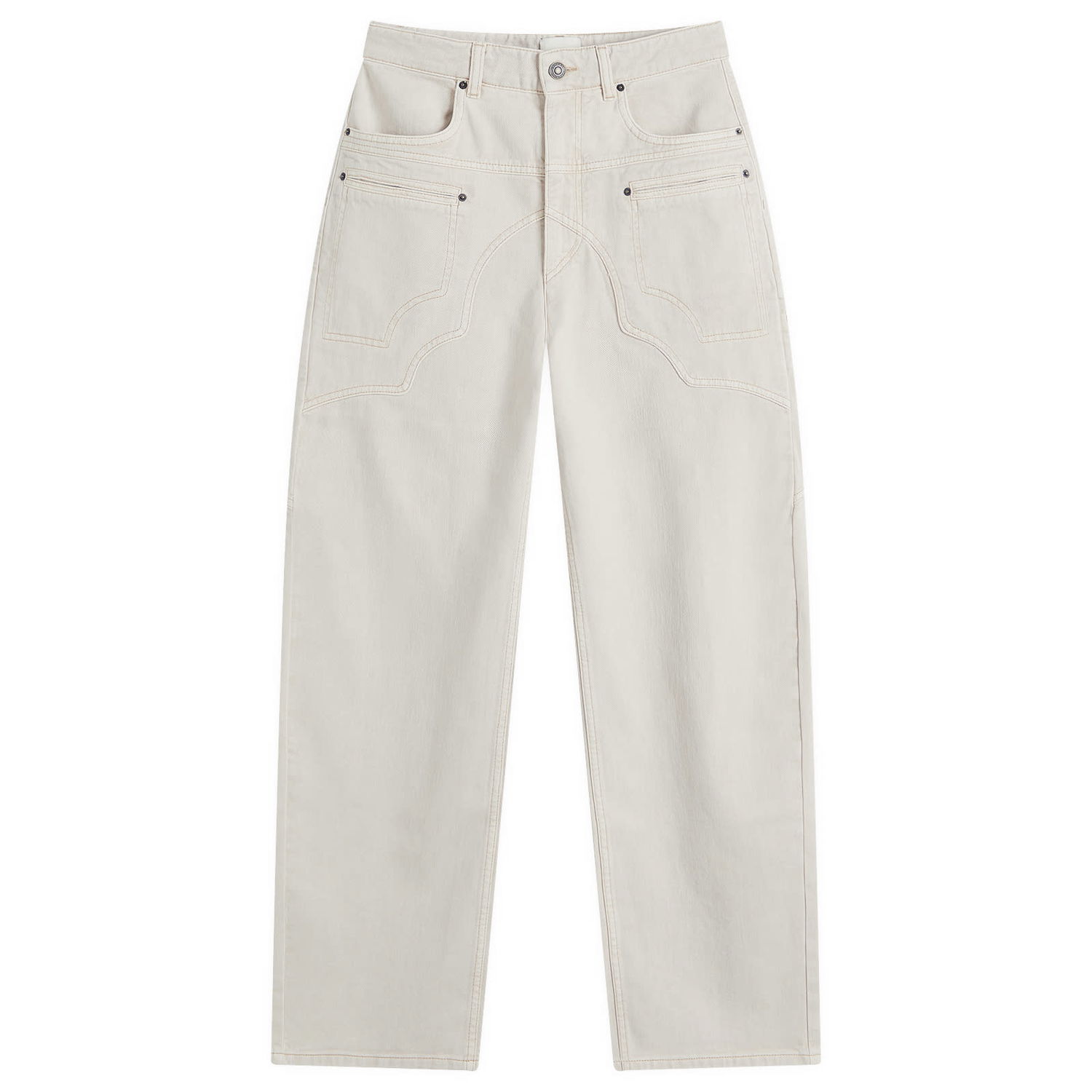 Дънки ISABEL MARANT Isabel Marant Beryl Cargo Jeans, Size Medium Бежово | PA0481FA-C1H01I, 1