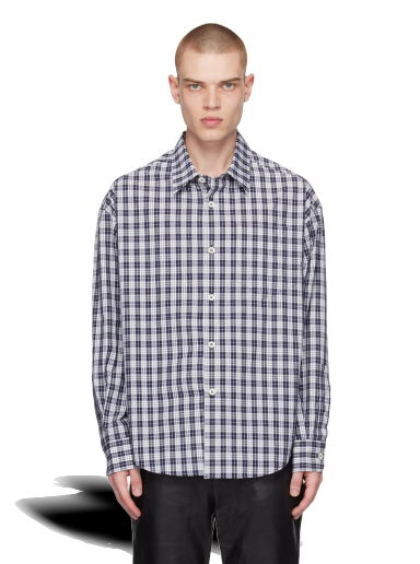 Риза AMI Check Shirt Тъмно синьо | USH125.CO0012