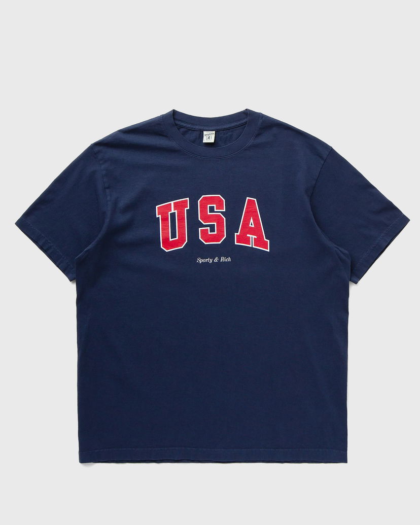 Тениска Sporty & Rich USA Tee Shortsleeves Тъмно синьо | TO043503643BL32