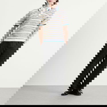 Поло тениска Casablanca Wavy Pattern Tuck Stitch Polo Shirt Многоцветен | M-SP26-KW-1260-01, 4