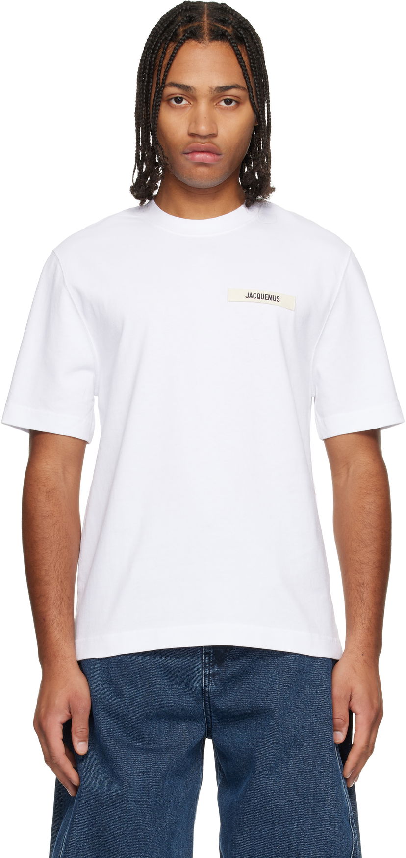Тениска Jacquemus T-shirt Gros Grain Бяло | 25HTSM00133AJ00226