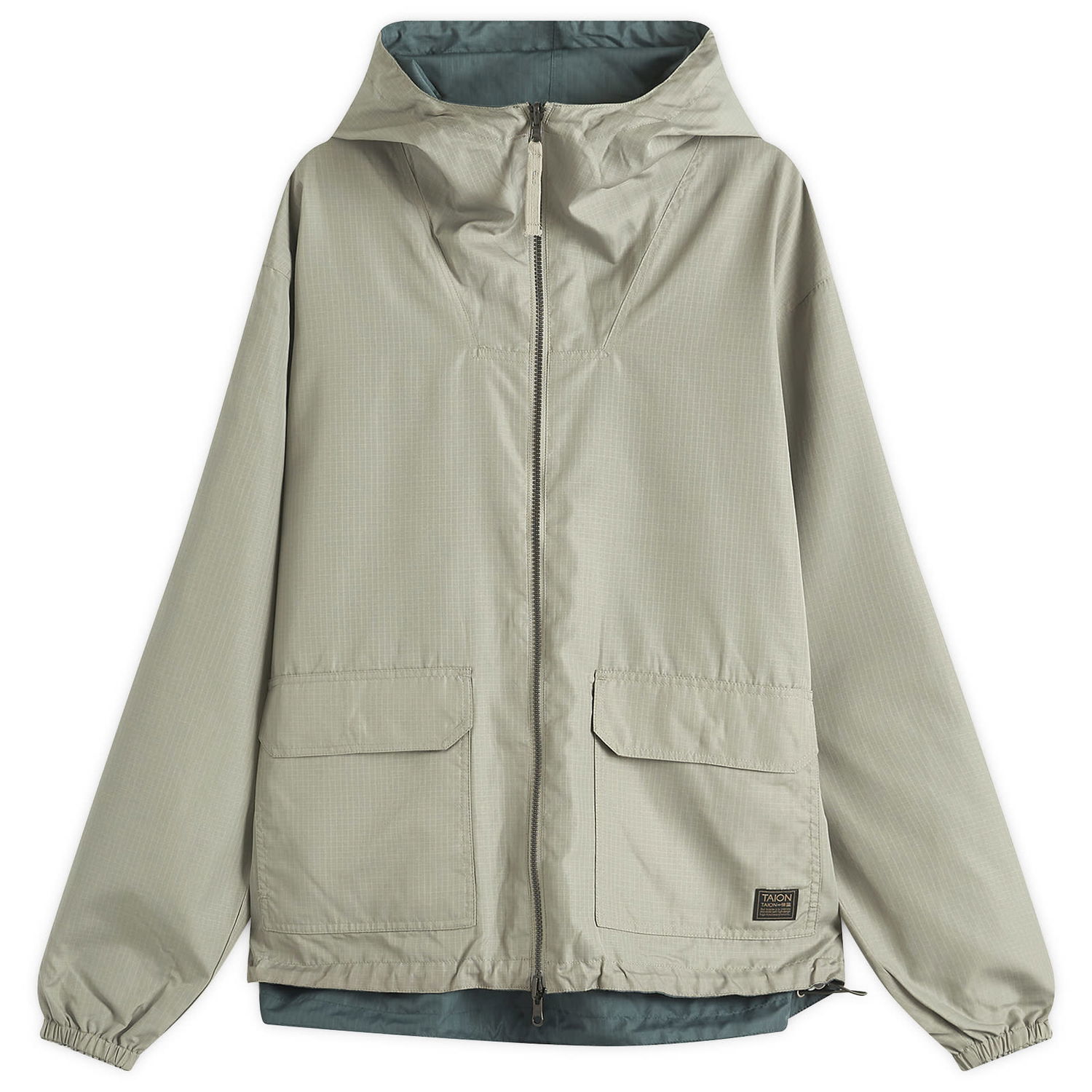 Ветровка TAION Reversible Parka Jacket with Zip Closure Бежово | TAION-R106WZNDML-1-DSG, 1
