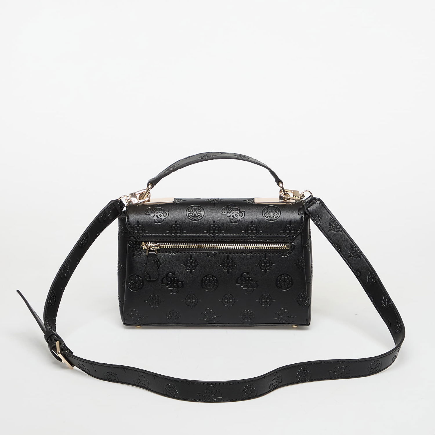 Дамска чанта GUESS Tisha Top Handle Flap Logo Bag Черно | HWPD7764200-BLO, 1
