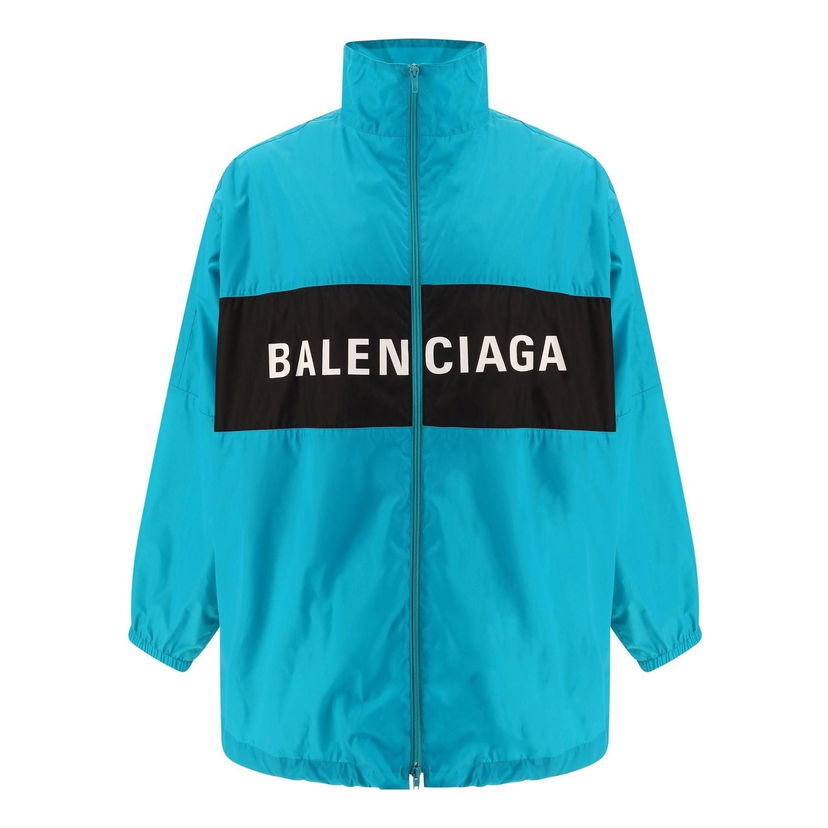 Ветровка Balenciaga Logo Zip-Up Jacket Синьо | 725302TNO194600