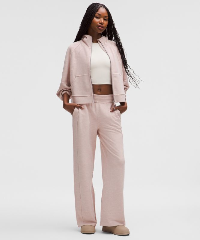 Спортни панталони lululemon Mid-Rise Scuba Wide-Leg Pants Розово | prod20004467, 0