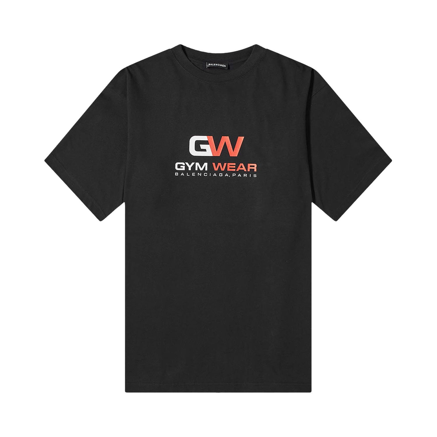 Тениска Balenciaga Gym Wear Logo Tee Черно | 620969 TIVD5 1000, 1