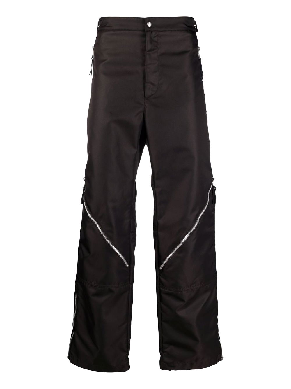 Панталони Bottega Veneta Zip Detail Straight-Legged Trousers Черно | 665720VKIL0, 0