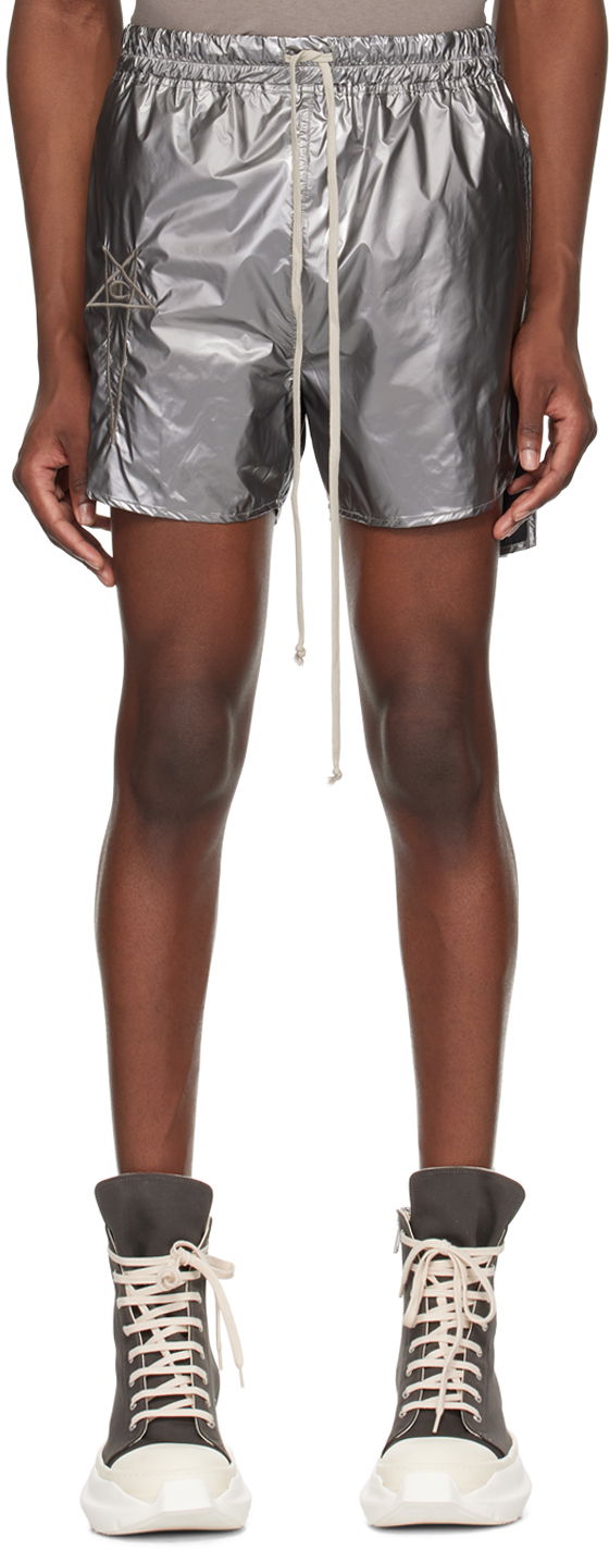 Къси панталони Rick Owens Metallic Dolphin Shorts Сиво | CM01D9235 CHNYS