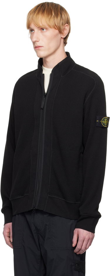 Пуловер Stone Island Stone Island Waffle Fleece Sweatshirt Черно | K1S15 6100007 S0044, 3