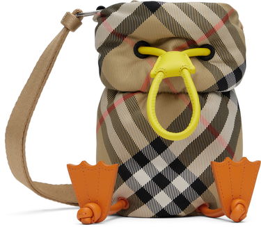 Чанта през рамо Burberry Bottle Bag Duck Nylon Бежово | 8089351, 0