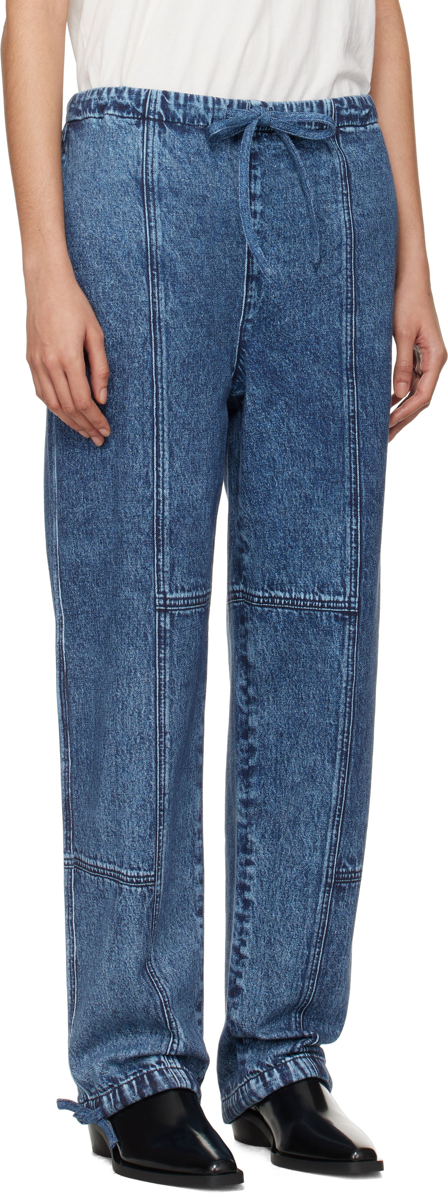 Дънки rag & bone Miramar Fleece Lounge Pants Синьо | WCW24H70038203, 1
