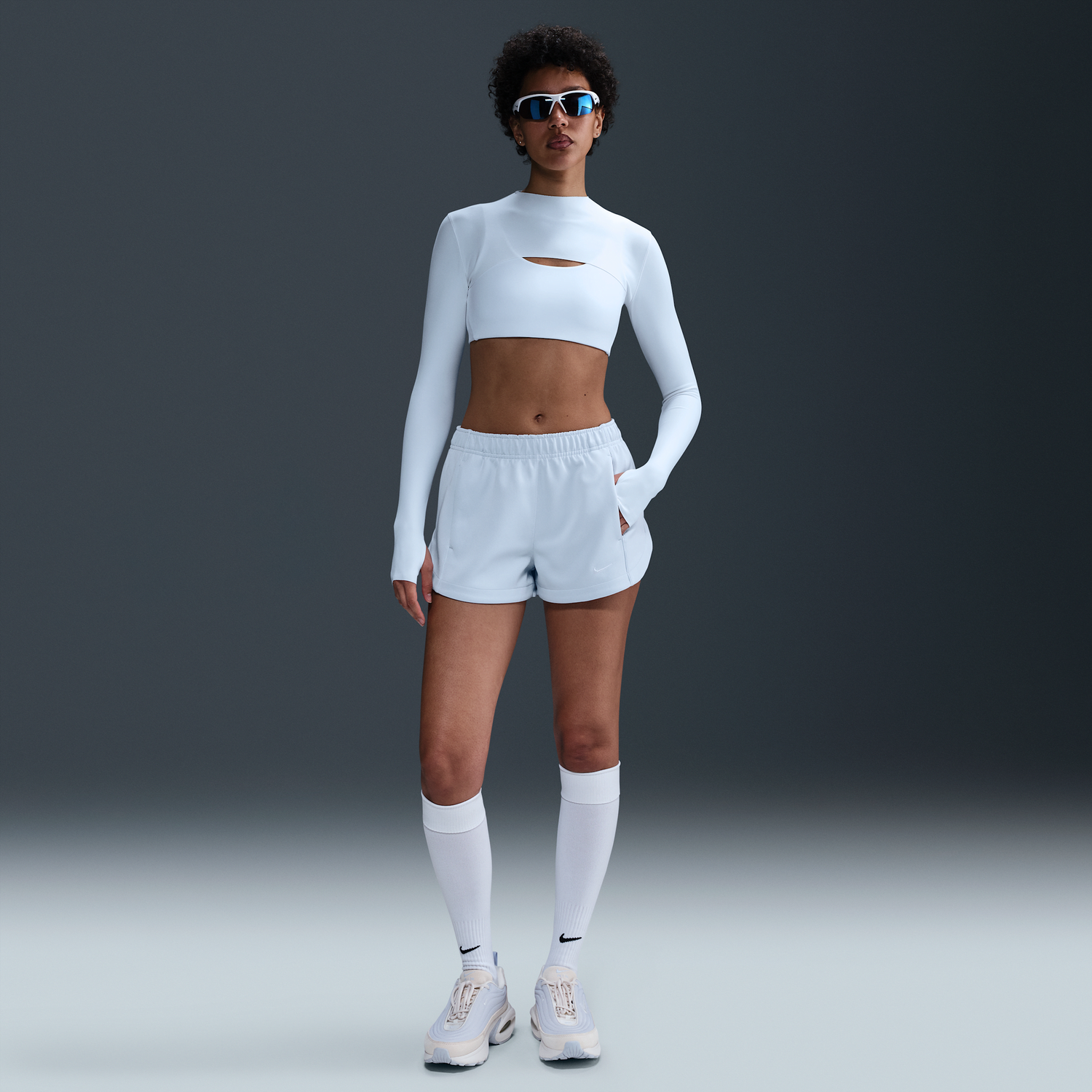 Къси панталони Nike Sportswear Windrunner Mid-Rise Shorts Бяло | HJ1406-423, 0