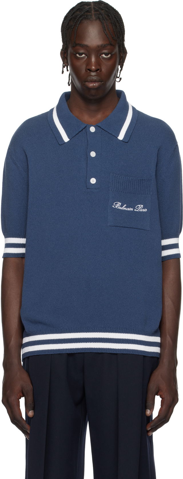 Cotton-Blend Knit Polo Shirt