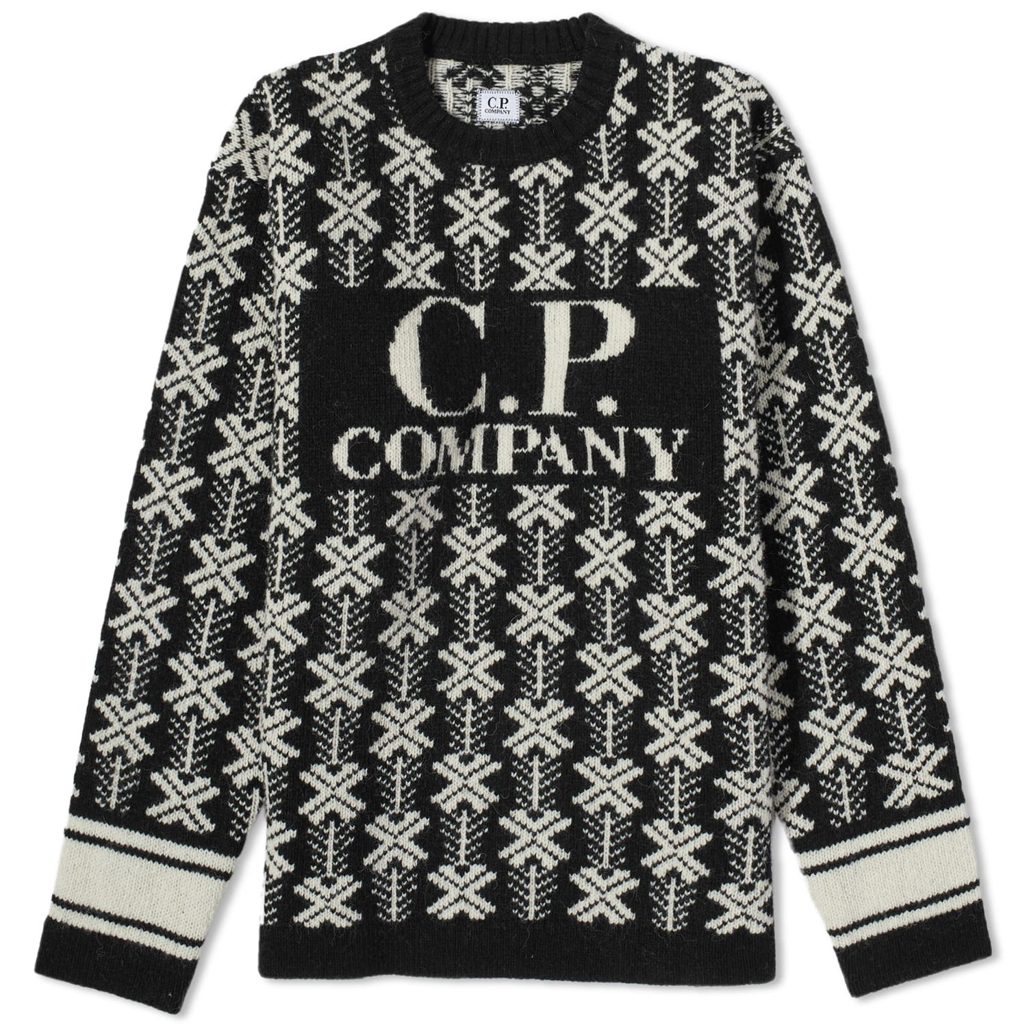 Пуловер C.P. Company Wool Jacquard Crewneck Var.02 Черно | 15CMKN234A-006633J-V02, 0