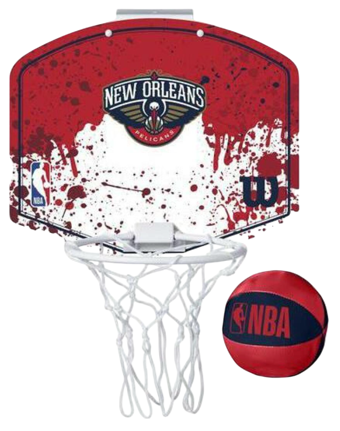 Спортна екипировка Wilson Tennis New Orleans Pelicans NBA Team Mini Hoop Червено | wtb1302no, 0