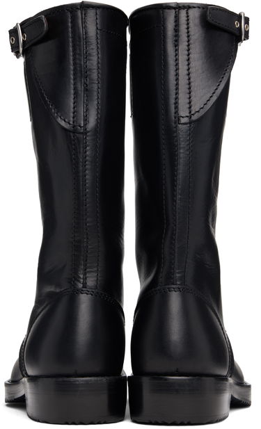 Кецове и обувки Dries Van Noten Dries Van Noten Leather Biker Boots Черно | 252-021700-105, 1