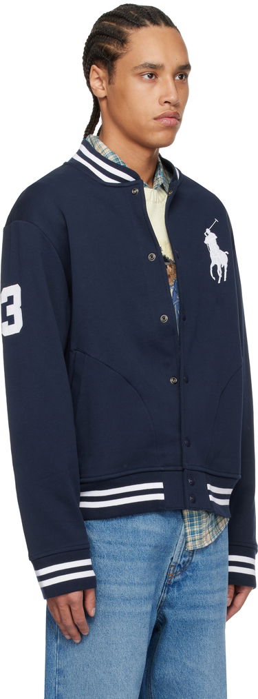 Яке бомбър Polo by Ralph Lauren Ralph Lauren Big Pony Fleece Baseball Bomber Jacket Тъмно синьо | 710964456002, 1