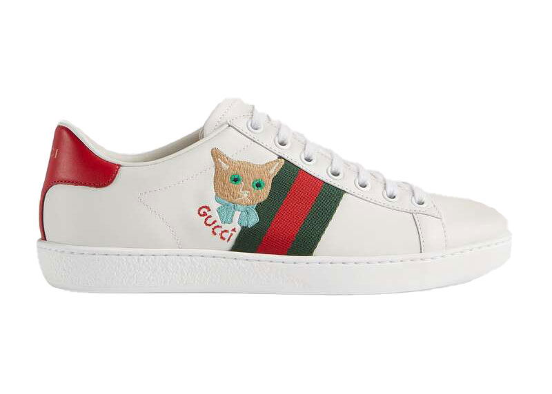 Кецове и обувки Gucci Ace 'Cat' (W) Бяло | 664142 1XG60 9065, 0