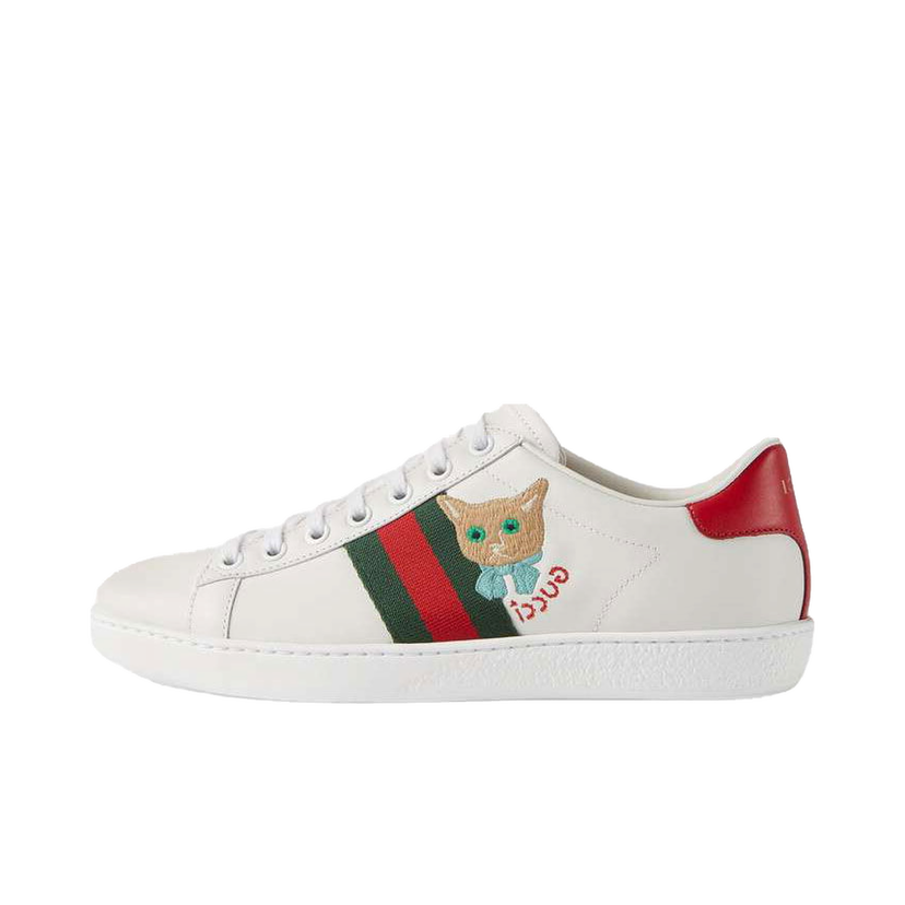 Кецове и обувки Gucci Ace 'Cat' (W) Бяло | 664142 1XG60 9065