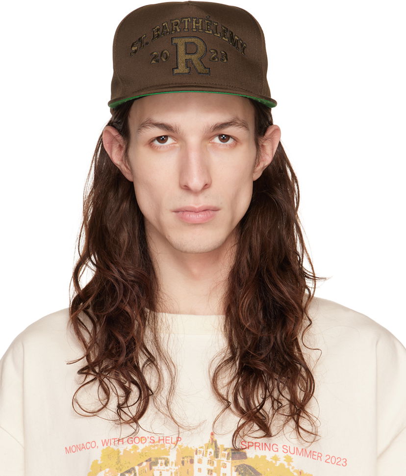 Шапка с козирка Rhude St. Barthélemy Cap Кафяво | RHPS23HA14360090